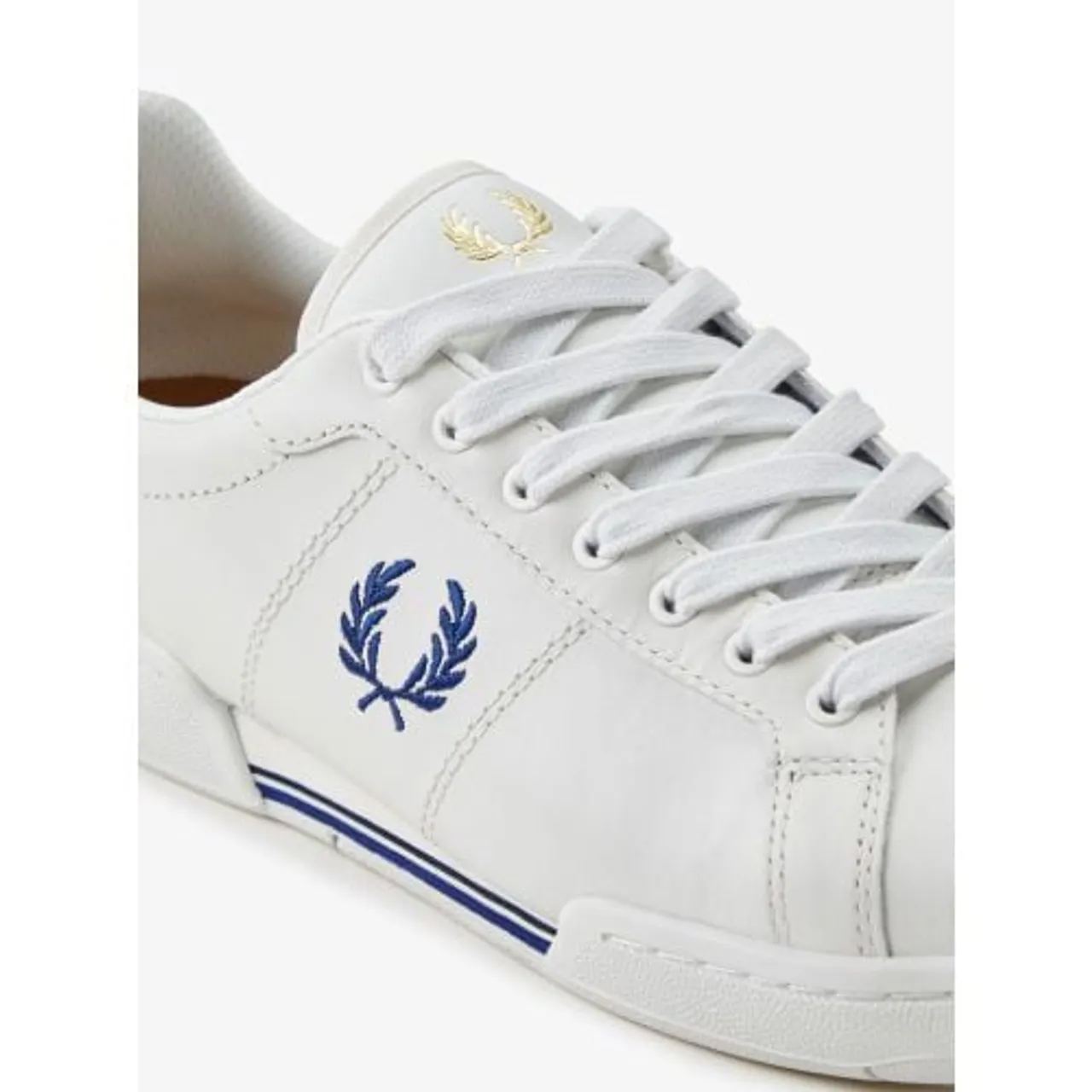 Fred Perry Mens Porcelain Shaded Cobalt B722 Leather Trainer