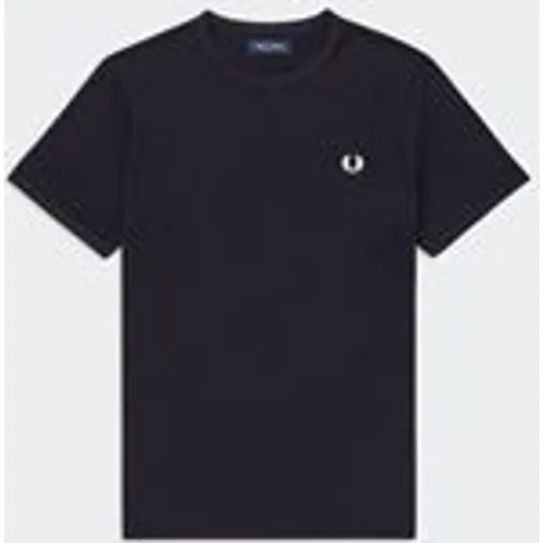 Fred Perry Men's Ringer T-Shirt in Navy
