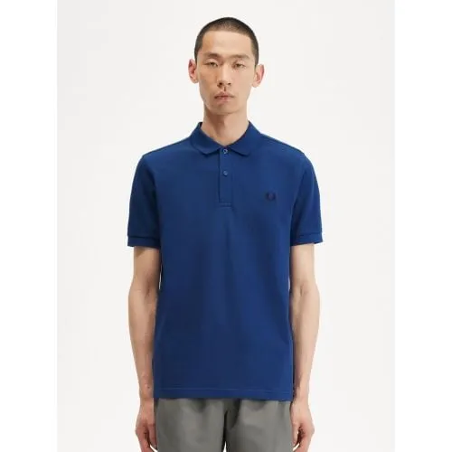 Fred Perry Mens Shaded Cobalt Navy Plain Polo Shirt