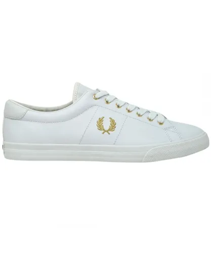 Fred Perry Mens Spencer Leather B8288 100 White Trainers