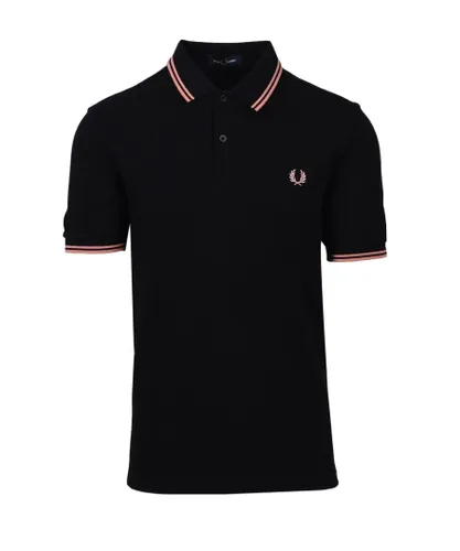 Fred Perry Mens Twin Tipped M3600 P75 Black Polo Shirt