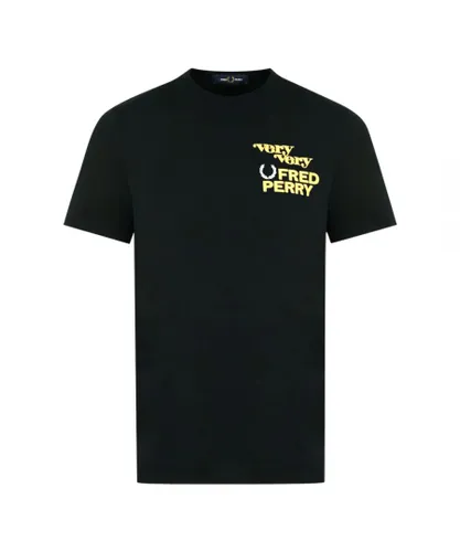 Fred Perry Mens Very Logo Black T-Shirt