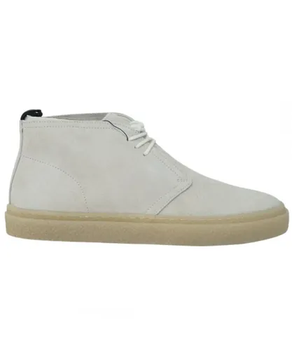 Fred Perry Mens White Hawley Suede Boot