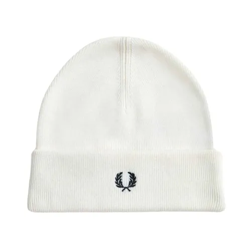 Fred Perry , Merino Wool White Hat ,White male, Sizes: ONE