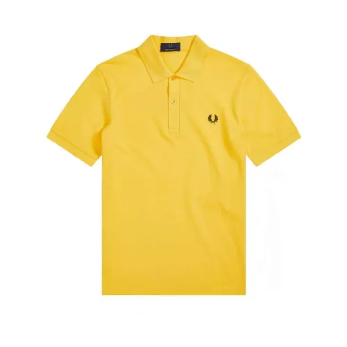 Fred Perry , Original Plain Polo - Made in England ,Yellow male, Sizes: