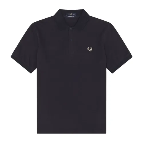 Fred Perry , Original Plain Polo Navy/Light Oyster ,Blue male, Sizes: