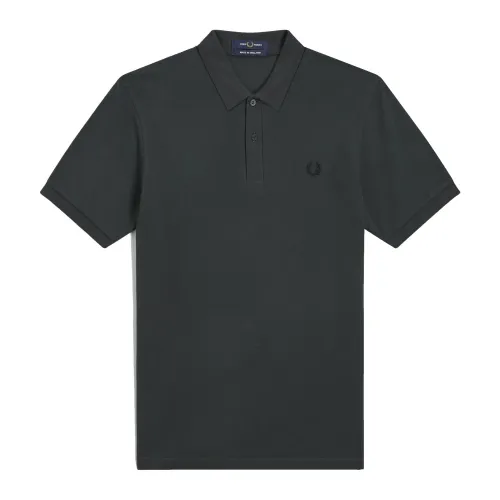 Fred Perry , Original Plain Polo Night Green / Black ,Green male, Sizes: