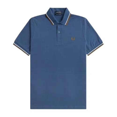 Fred Perry , Original Twin Tipped Polo Midnight Blue ,Blue male, Sizes: