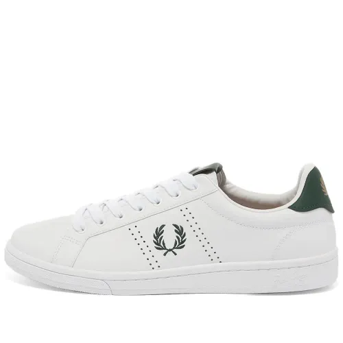 Fred Perry , Perforated Leather Tennis Shoes ,White male, Sizes:
