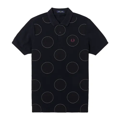 Fred Perry , Polka Dot Post Shirt ,Blue male, Sizes: