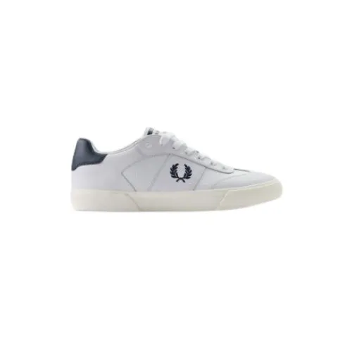 Fred Perry , Premium Leather Sneakers with Sporty Polyester Accents ,White male, Sizes: