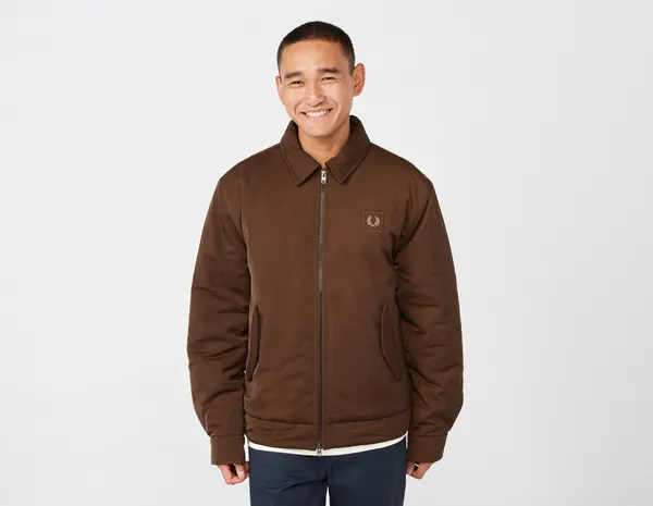 Fred Perry Quilted Zip Through Jacket, Brown