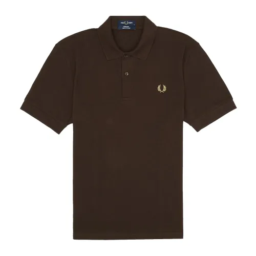 Fred Perry , Rich Brown Pique Polo Reissue ,Brown male, Sizes: