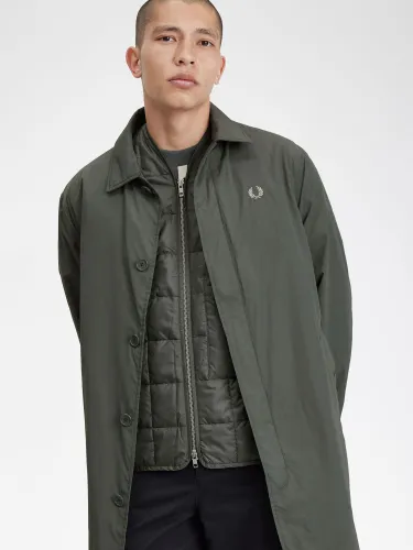Fred Perry Shell Mac Jacket, Green - Green - Male