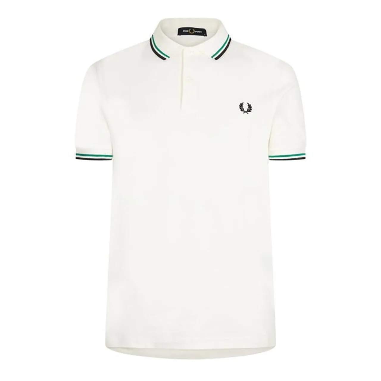 Fred Perry Short Sleeve Twin Tipped Polo Shirt - White
