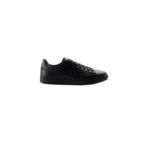 Fred Perry , Spencer Leather Sneakers ,Black male, Sizes: