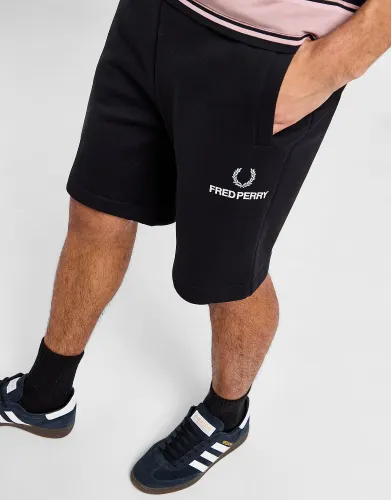 Fred Perry Stack Shorts - BLACK - Mens