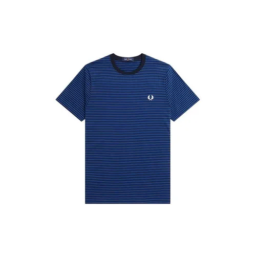 Fred Perry Stripe T Shirt - Blue