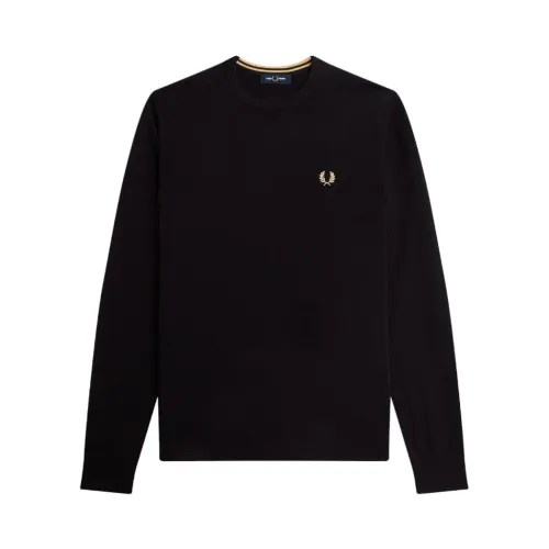 Fred Perry , Stylish Maglia Shirt ,Black male, Sizes: