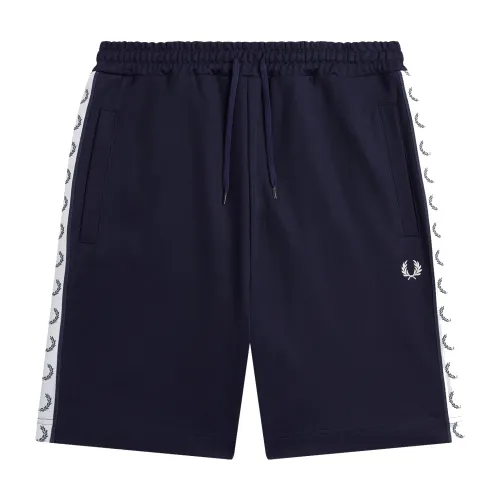 Fred Perry , Taped Tricot Sports Shorts ,Blue male, Sizes: