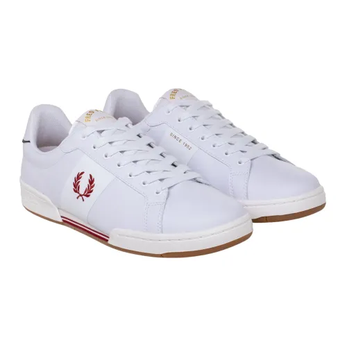 Fred Perry , Thick Leather Tennis Shoes ,White male, Sizes: