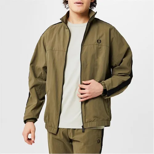 Fred Perry Tonal Taped Shell Jacket - Green