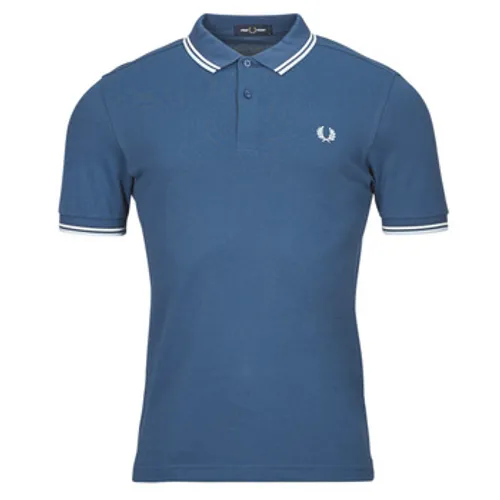 Fred Perry  TWIN TIPPED FRED PERRY SHIRT  men's Polo shirt in Blue