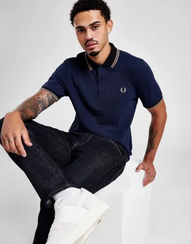 Fred Perry Twin Tipped Polo Shirt - Navy - Mens