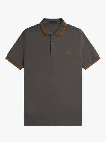 Fred Perry Twin Tipped Regular Fit Polo Shirt - Field Green - Male