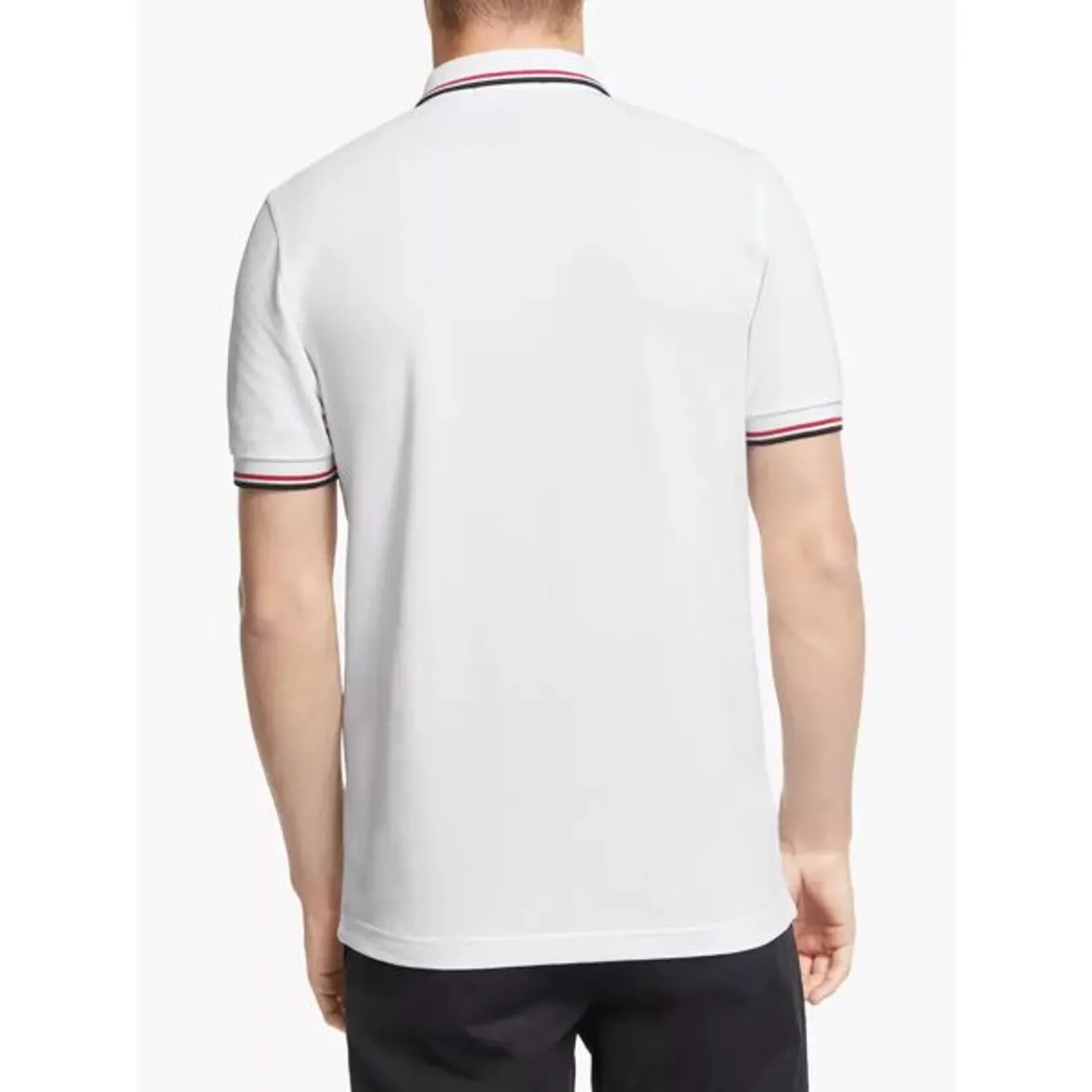 Fred Perry Twin Tipped Regular Fit Polo Shirt - White/Multi - Male