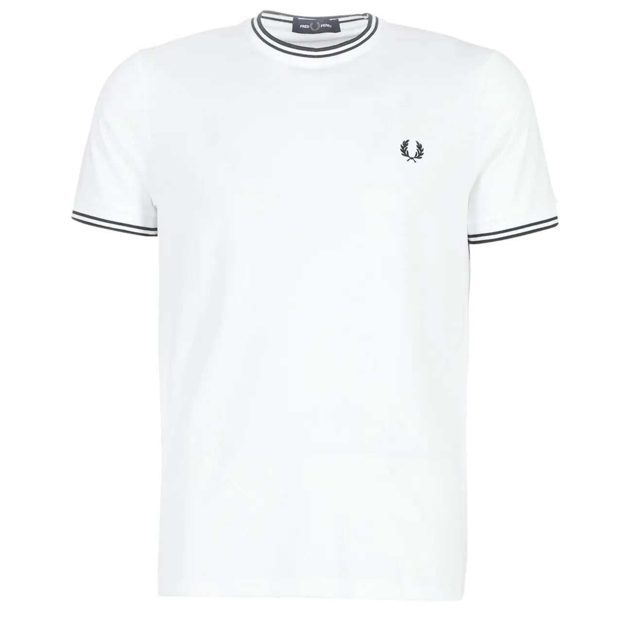 Fred Perry  TWIN TIPPED T-SHIRT  men's T shirt in White