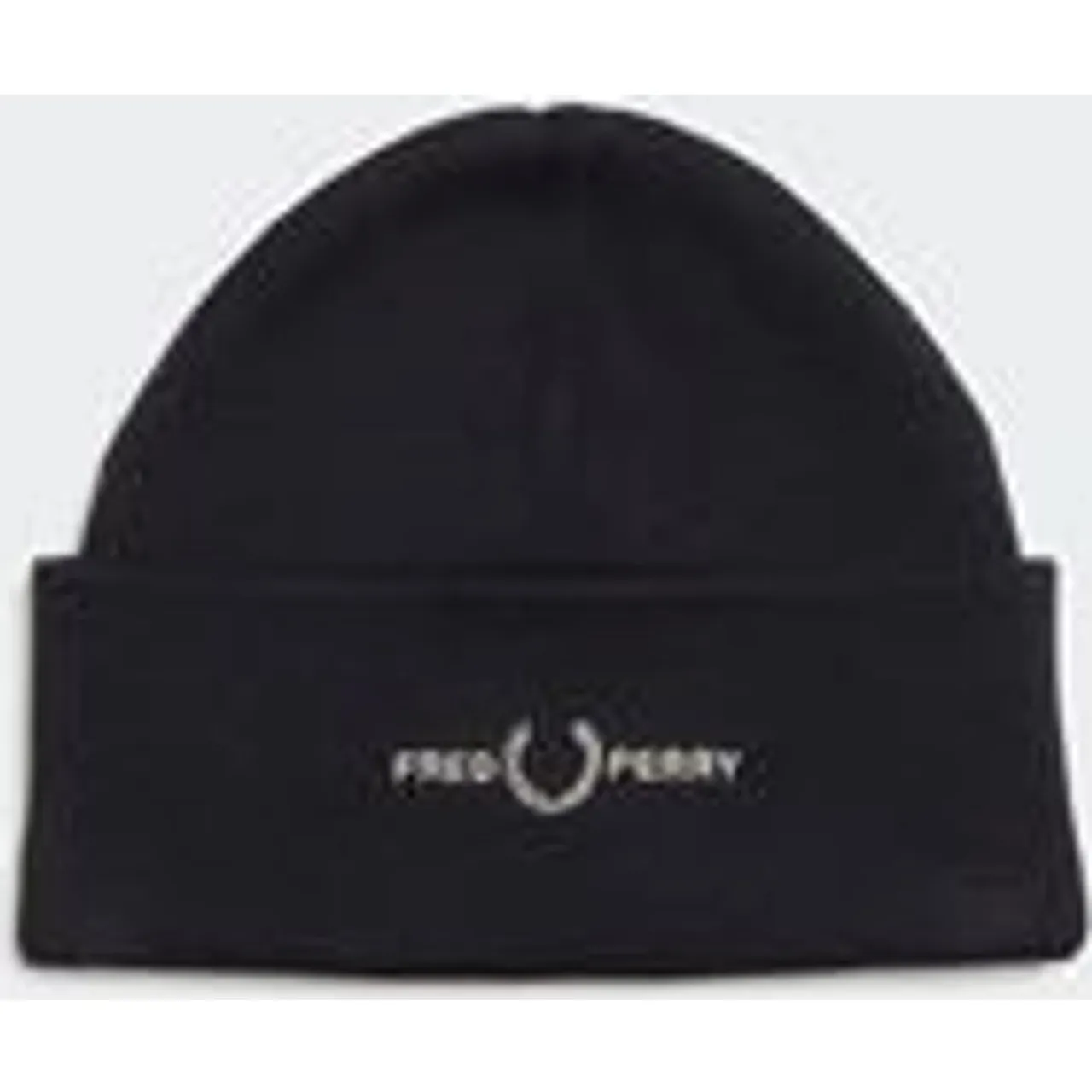Fred Perry Unisex Graphic Beanie in Black