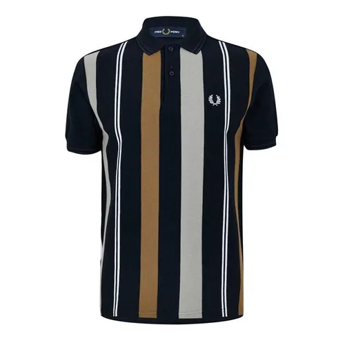 Fred Perry Vertical Stripe Polo - Blue