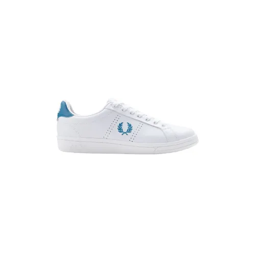 Fred Perry , White Leather Tennis Sneakers ,White male, Sizes: