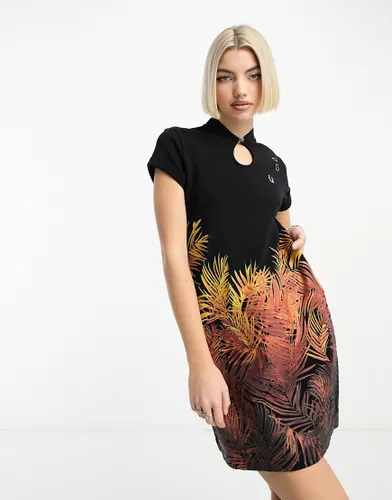 Fred Perry x Amy Winehouse palm print dress in black
