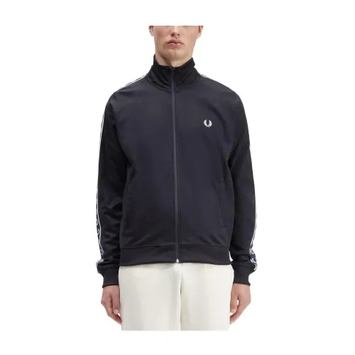 Fred Perry , Zip-up Sweater ,Black male, Sizes: