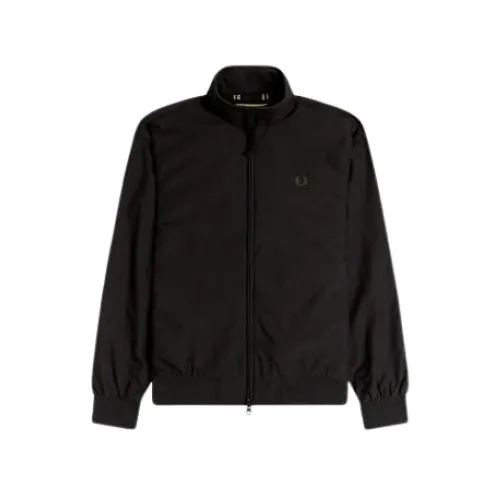 Fred Perry , Zippered Sweatshirt ,Black male, Sizes: