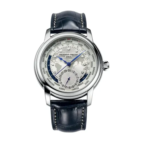 Frederique Constant , Classic Worldtimer Watch ,Blue female, Sizes: ONE SIZE