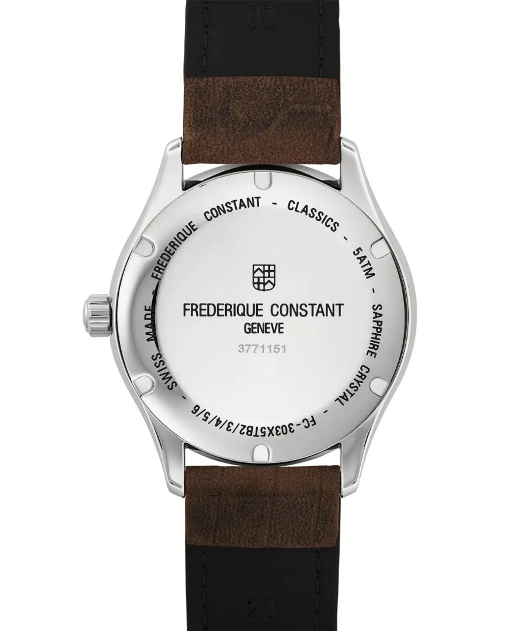 Frederique Constant Frédérique Index Automatic Mens Brown Watch FC-303NS5B6 Leather (archived) - One Size
