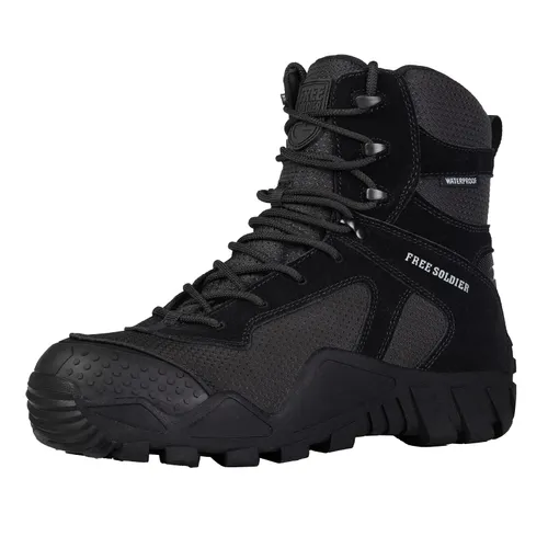 FREE SOLDIER Men Military Boots High-top Combat Tactical