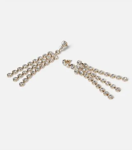 Freedom Gold Diamanté Drop Earrings New Look