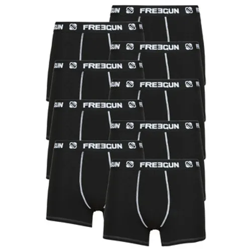 Freegun  BOXERS COTON NR X9  men's Boxer shorts in Black