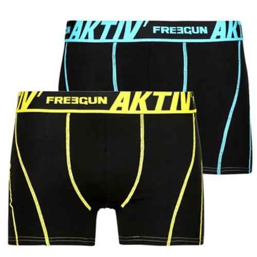 Freegun  BOXERS X4  men's Boxer shorts in Black