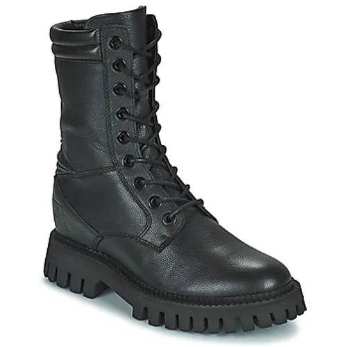 Freelance  LUCY COMBAT LACE UP BOOT  women's Mid Boots in Black