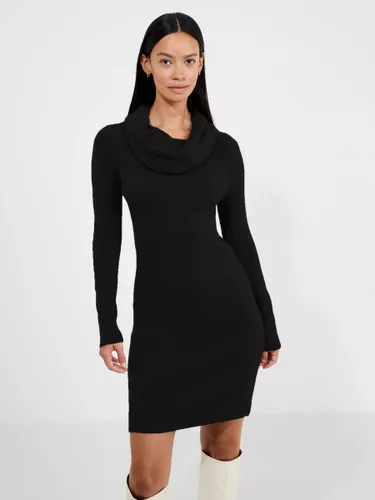 French Connection Babysoft Cowl Neck Jumper Dress, Black - Black - Female