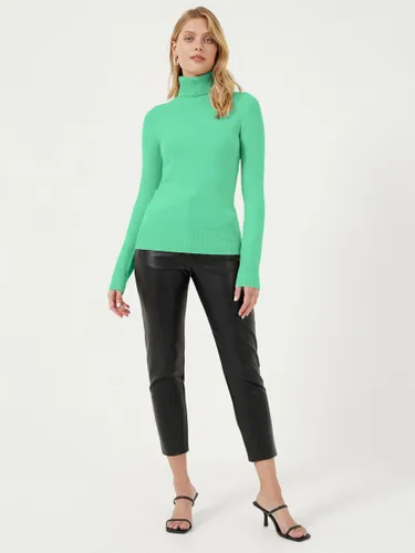 French Connection Babysoft Ribbed Roll Neck Jumper - Island Green - Female