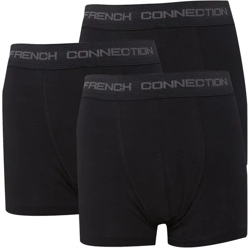French Connection Boys Three Pack Boxers Black