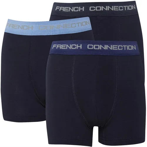 French Connection Boys Three Pack Boxers Navy/Black