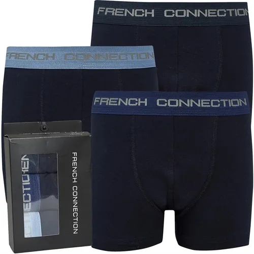 French Connection Boys Three Pack Boxers Navy/Navy/Black