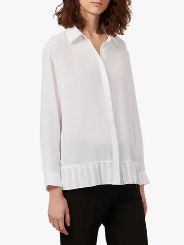 French Connection Crepe Pleat Shirt - White - Female
